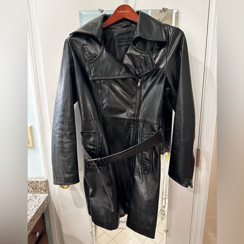 Kenneth Cole leather trench M